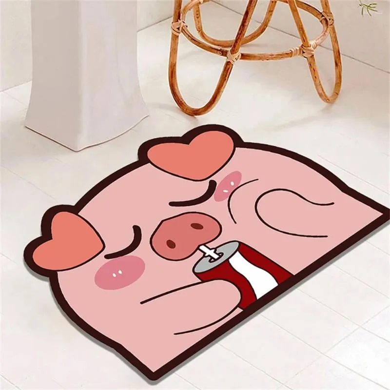 Tapis de bain tapis de pied pas de dommage sol étendu la forme de dessin animé non glissant beau motif conception accessoires de salle de bain tapis de salle de douche