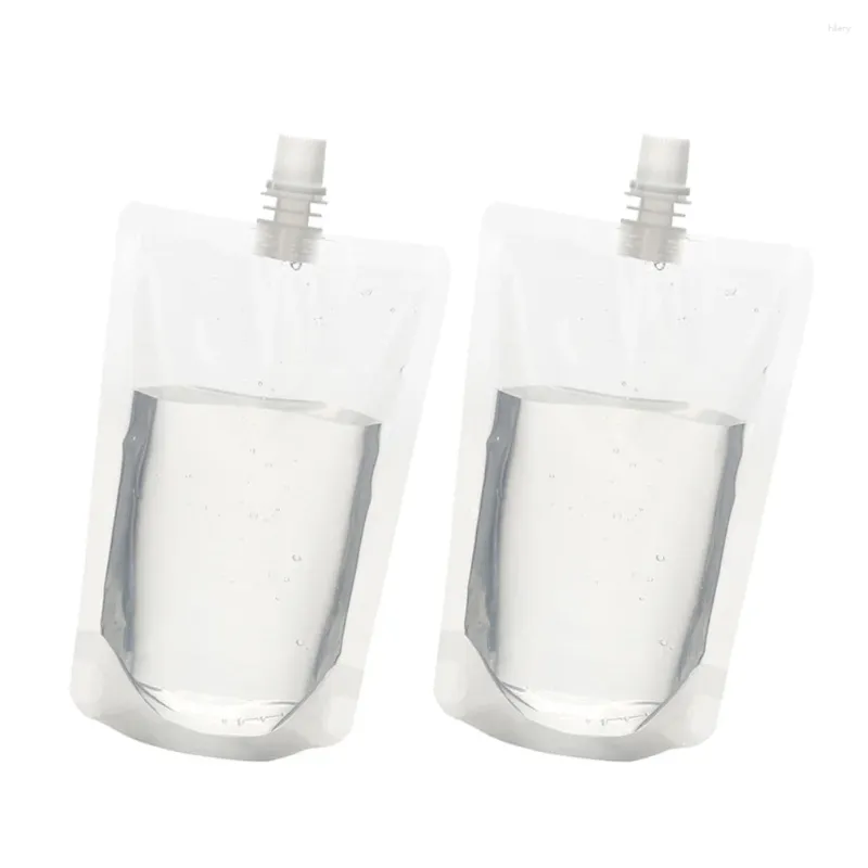 Conteneurs à emporter 50pcs flacons de boissons bouteille d'eau dissimulable sac de boisson pour voyage en plein air 200ml