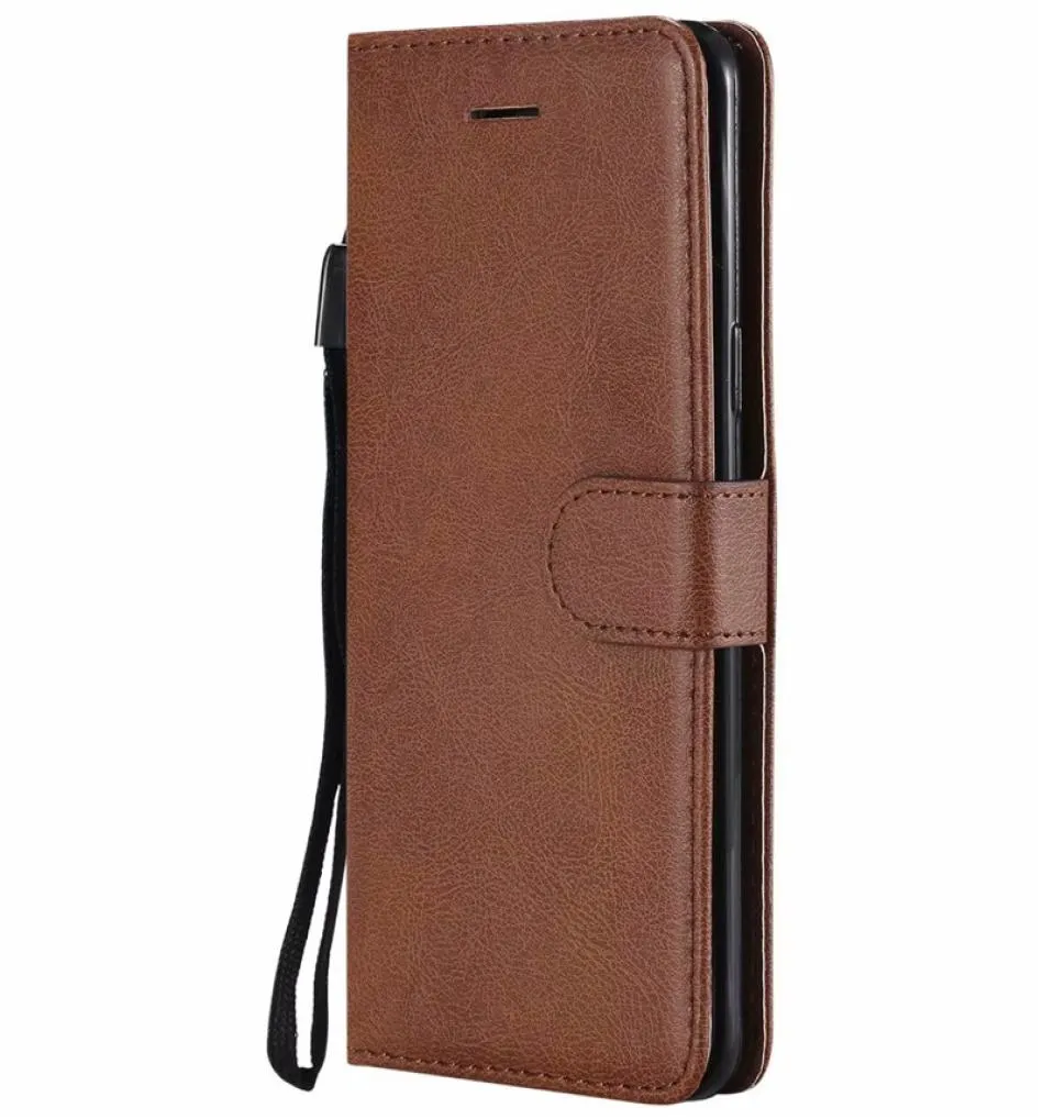 Plånbok mobiltelefonfodral för Samsung Galaxy S9 9 Plus Flip Back Cover Pure Color Pu Leather Mobile påsar Coque Fundas1922961