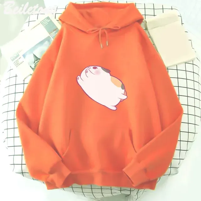 Fat Cat Anime Women Cashmere Cardigan Hoodie Zipper Short Lantern