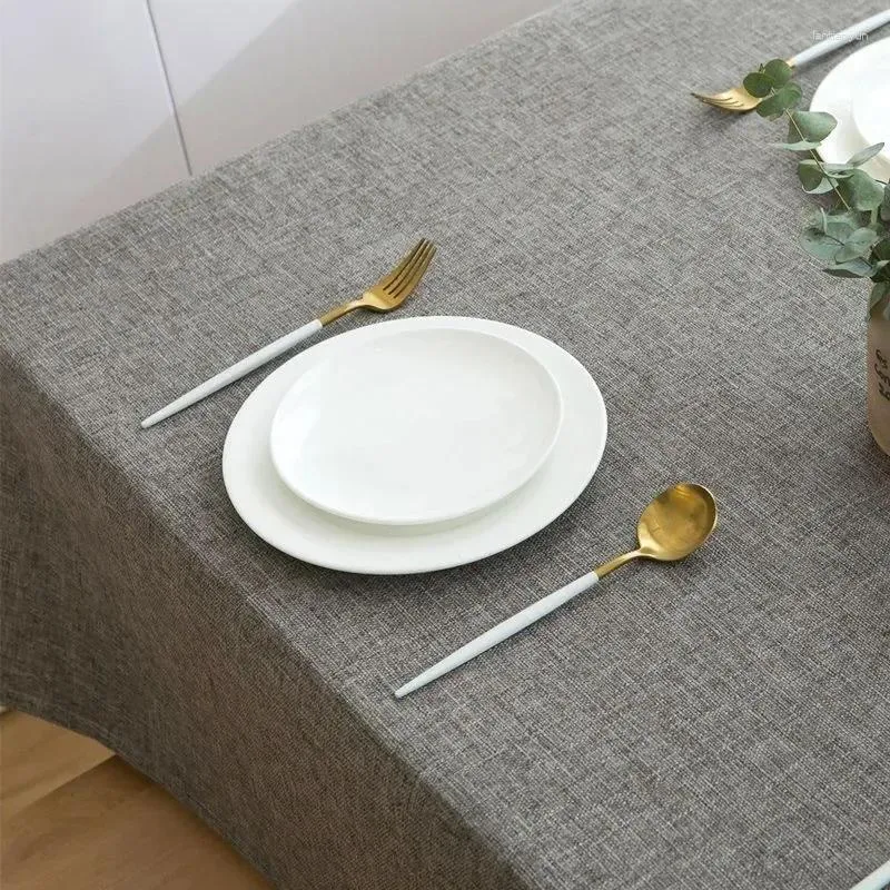 Table Cloth Cotton Linen Tablecloth Art Thickened Plain Simple Nordic Modern Tea Net T5Z3491