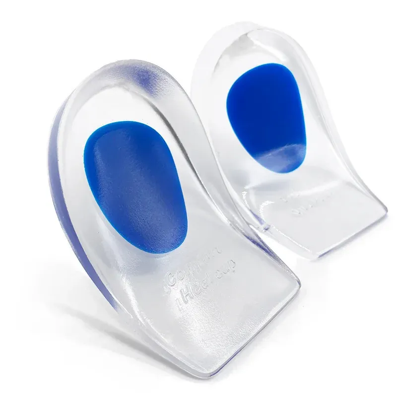 1 paire de semelles intérieures en gel silicone hommes femmes talon coussin semelles semelles soulager la douleur au pied support d'éperon coussinet de chaussure inserts à talons hauts 240321