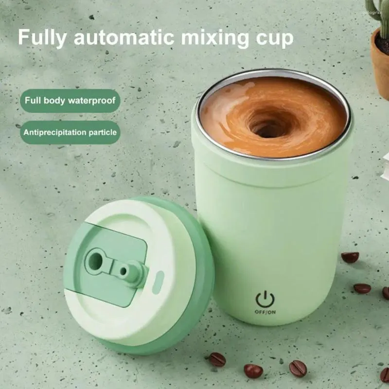 Кружки электрическая чашка для перемешивания, перезаряжаемая портативная кружка из нержавеющей стали для кофе, чая, шоколада