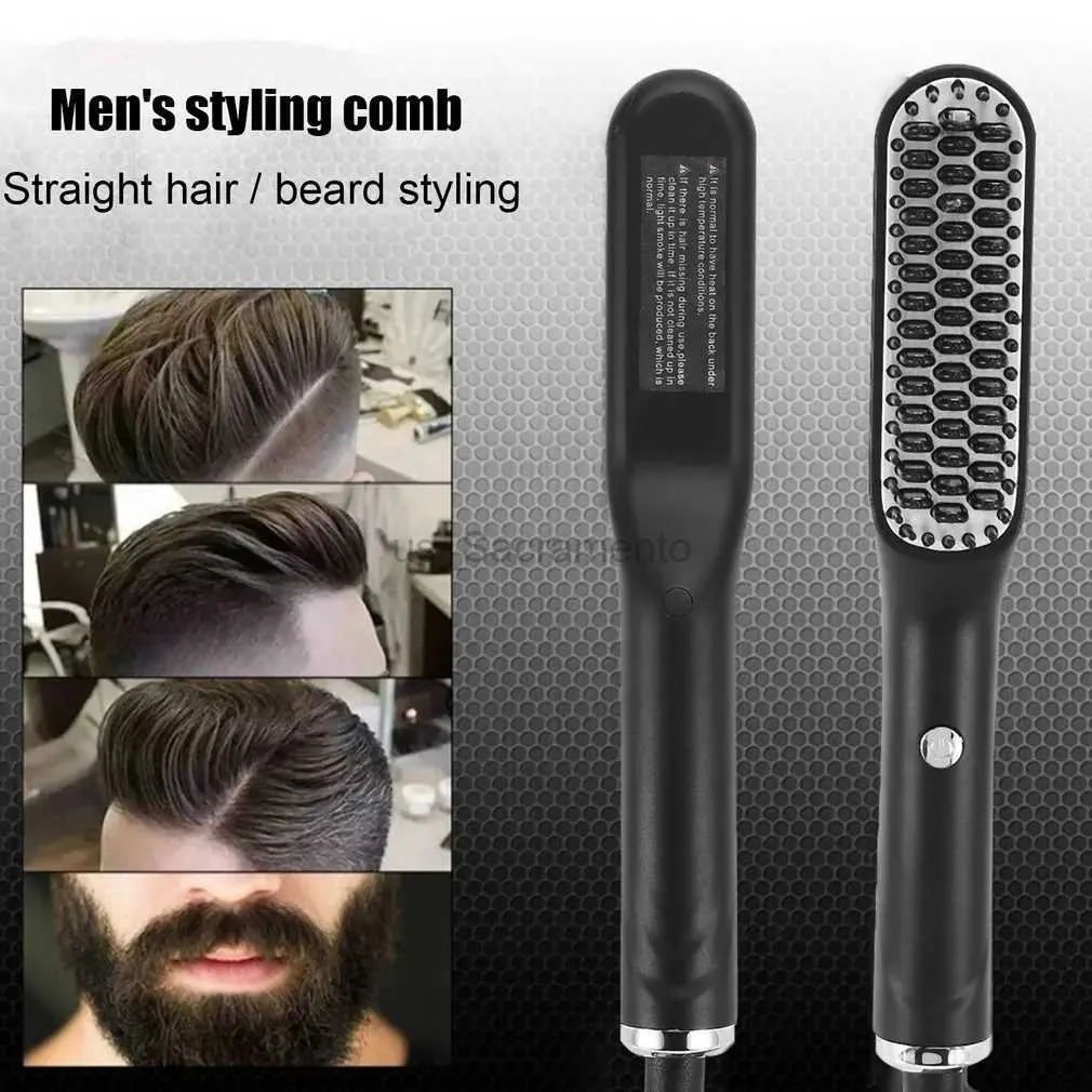 Hair Dryers Portable Multifunctional Styling Comb Straight Hair Comb Beard Comb Hot Air Comb Triple Straight Hair Splint 240329