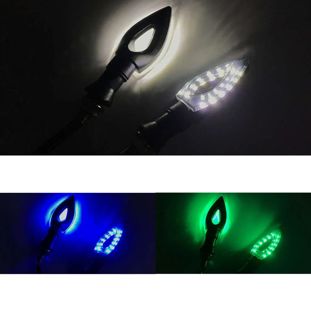 Aggiorna 1 pz indicatore di direzione a LED per moto indicatore flash luci luce di marcia impermeabile moto bici super luminoso universale