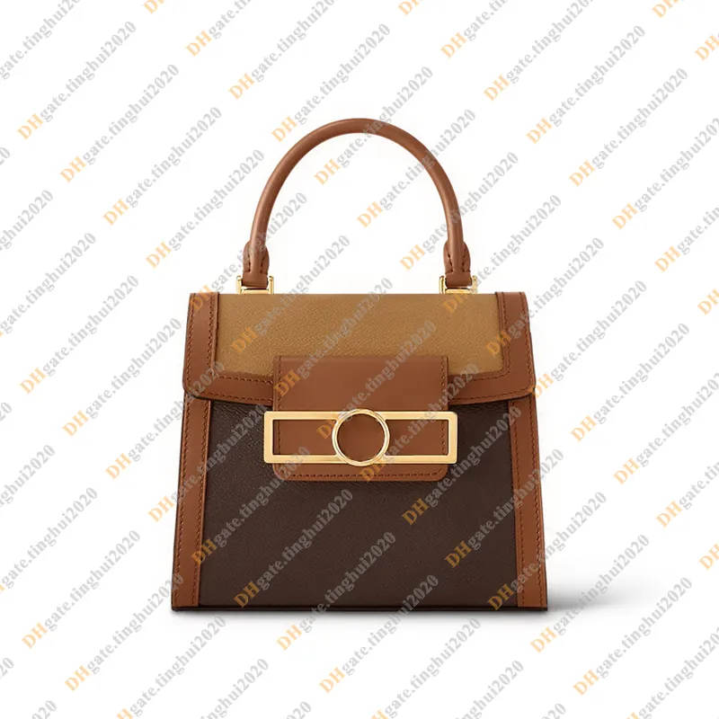Ladies Fashion Casual Designe Luxury Dauphine Bag Totes Handväska axelväska Crossbody Top Mirror Quality M46751 Pouch Purse