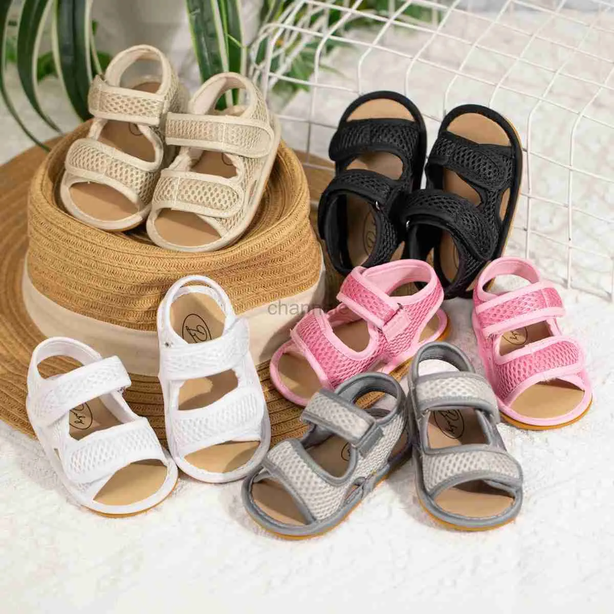 Sandals KIDSUN Baby Sandals Girls Boys Infant Shoes Summer Soft-sole Anti-Slip Rubber Garden Toddler First Walkers Shoes 0-18 Months 240329