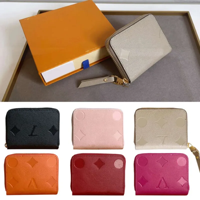 Portefeuille en cuir pour femmes, porte-monnaie de luxe, pochette pour clés de passeport, pochettes pour pièces de monnaie, porte-cartes de créateur de mode, sans boîte