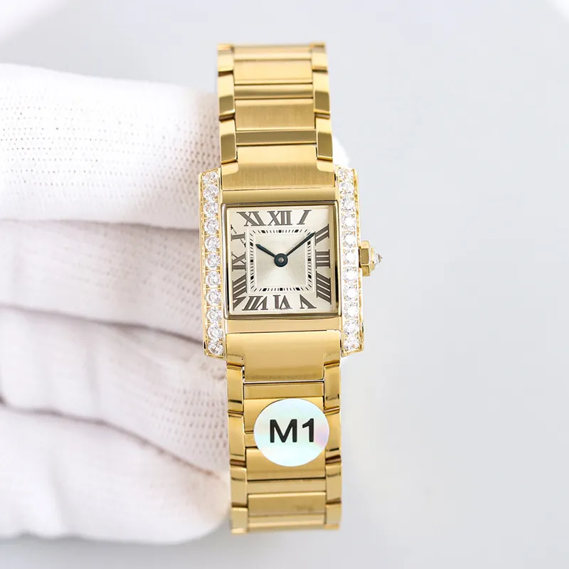 Mens Watch Quartz movement Watches Waterproof 25.7*21.2mm Sapphire Women Wristwatch Case With Diamond Montre de Luxe