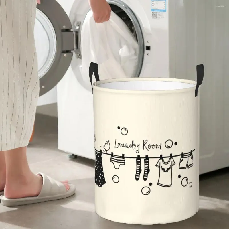 Laundry Bags Simplicity Bath Basket Foldable Hamper Wardrobe Foldables Washings Baskets Home Accessories Valentine Easter Luxury