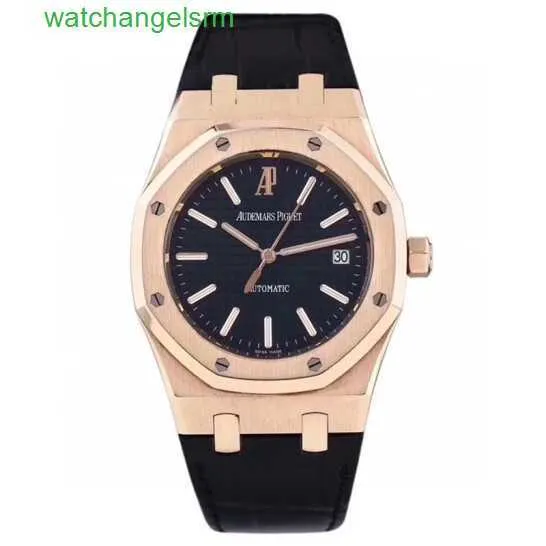 Swiss AP Wrist Watch Royal Oak Series 15300 Automatic Mechanical Mens Watch 18K Rose Gold Diameter 39mm Octagonal Appearance Design Single Watch