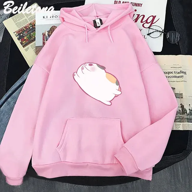 Fat Cat Anime Women Cashmere Cardigan Hoodie Zipper Short Lantern