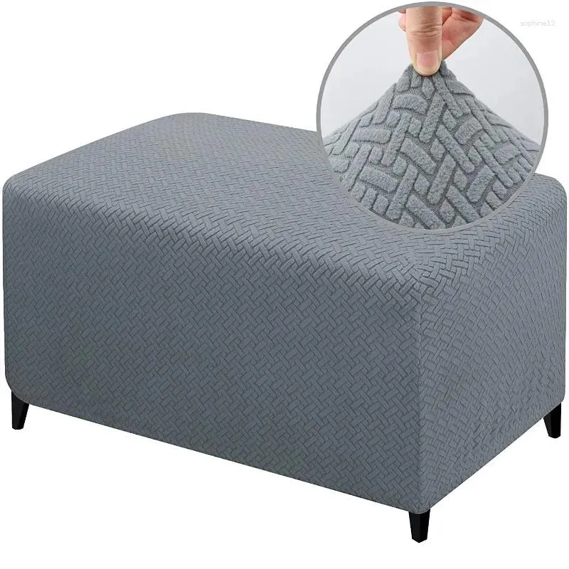 Housses de chaise élastiques rectangulaires, en Jacquard doux, pour canapé, pédale, repose-pieds, protection pour meubles de salon