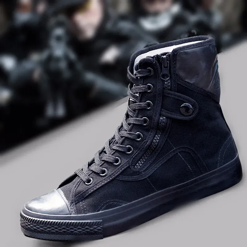 Bot 2020 ordu moda siyah nefes alabilen güvenlik ayakkabıları iş koruyucu ayakkabılar antiskid giymek eğitim botları yüksek zapatos hombre g0142