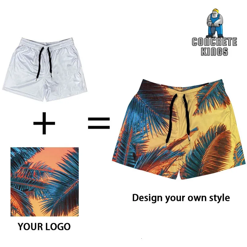 Shorts personalizados com seu DIY Gym Men 3D Imprimir Quick Dry Mesh Sport Calças Curtas Treino de Verão Respirável Sweatpants 240323