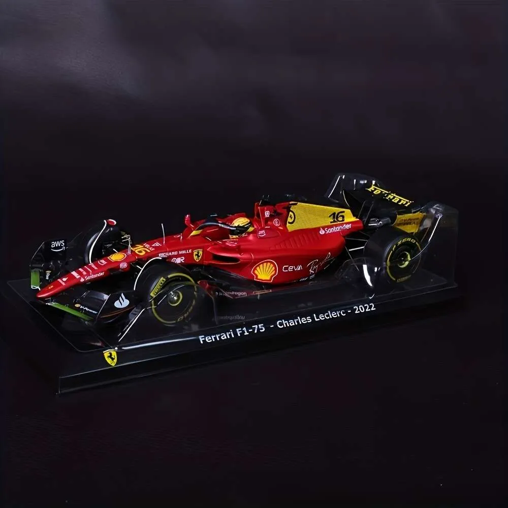 BBURAGO 1:24 F1-75 75. Yıl Dönümü Formül Yarışı Alaşım Dekorasyon Araba Modeli Koleksiyonu 16 # 55