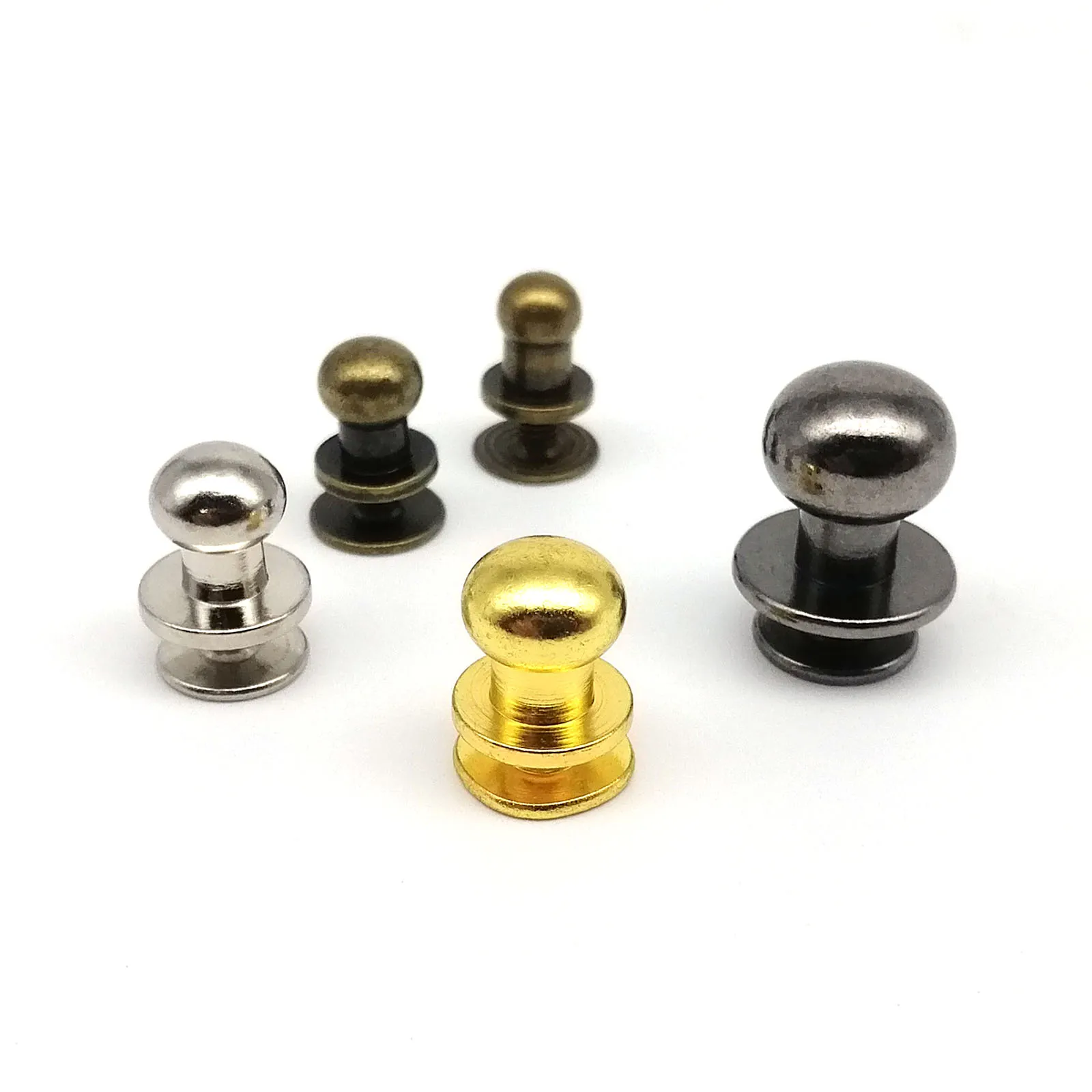 thumbnail image 2 of 5~20PCS Round Belt Screw Rivets / Chicago Nails / Studs For Leather Craft – Belt/Wallet Making 2 of 4