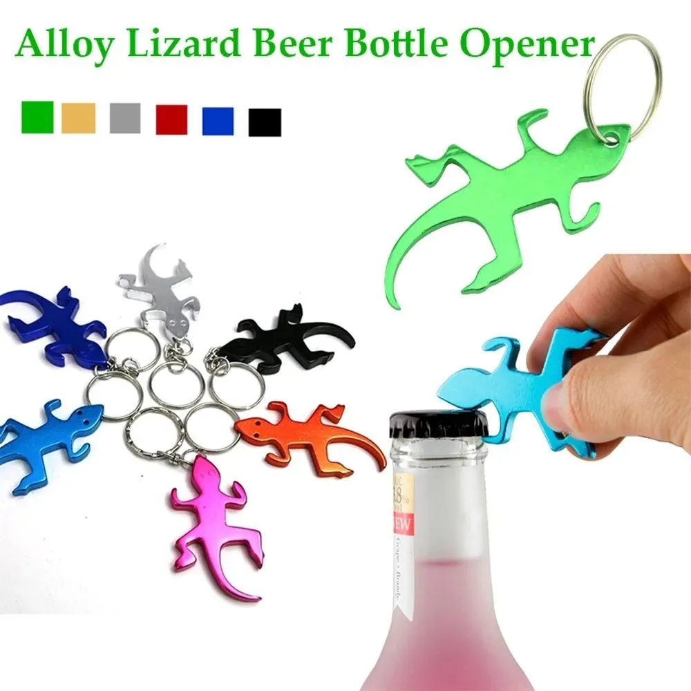 Ouvre-bouteille en forme de pingouin et de lézard, Design créatif, porte-clés, ouvre-bouchon de poche en alliage d'aluminium