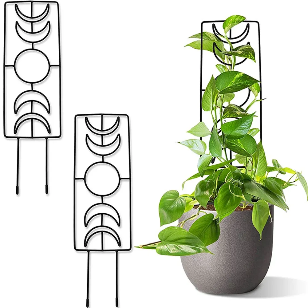 Wspiera 2PC Outdoor Staking Stand Stack Vine Rack Warzywa Art Metalowa rama wspinaczkowa mocowanie prętów Wsparcie rośliny Współczynnik