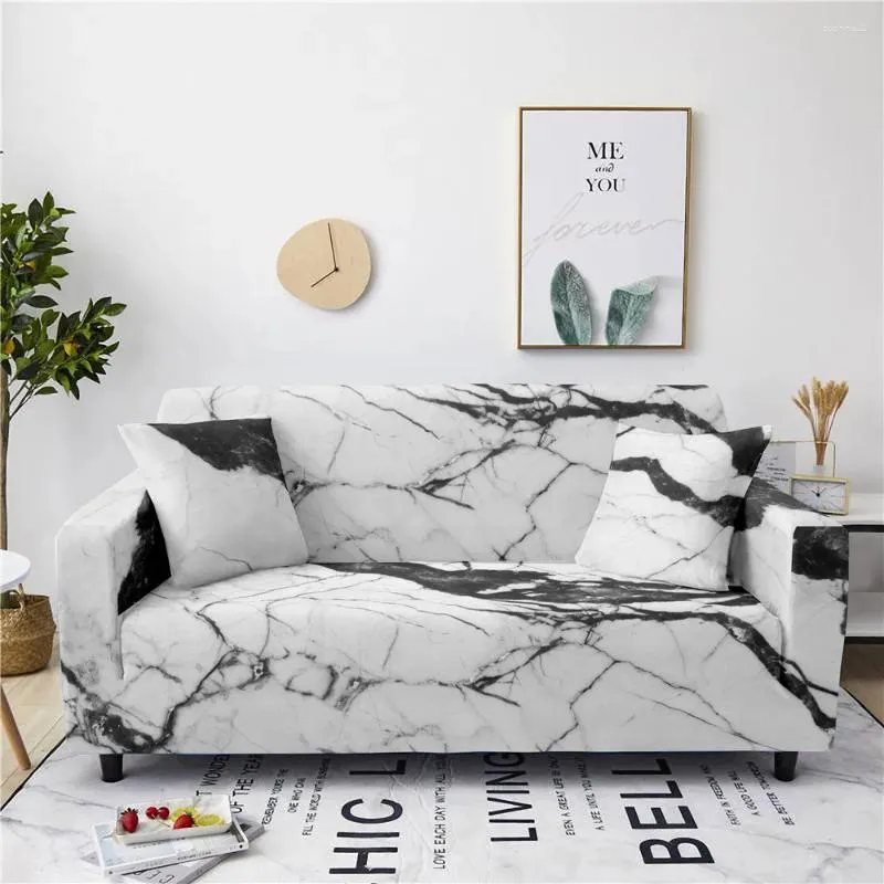 Chair Covers Art Crack Marble European And American Minimalist Style Sofa Cover Black White Slipcover For Living Room Women Men Gift