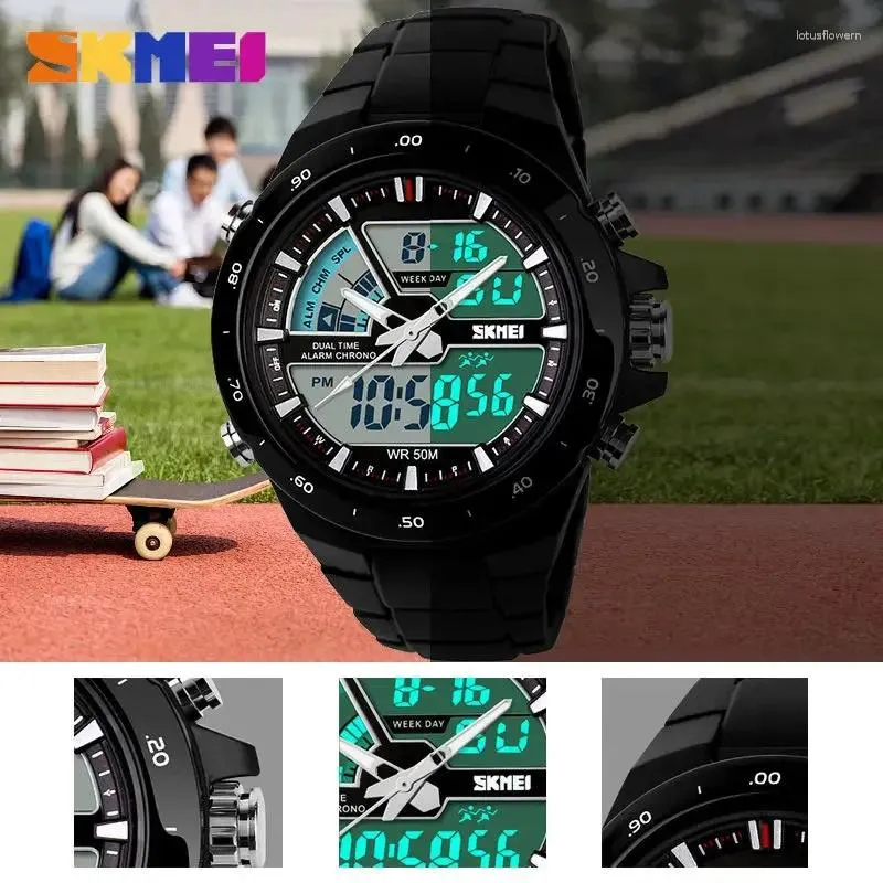SKMEI 1016 Mens Quartz Watch With Waterproof LED Display Military Alarm Clock And Sport Digital Features Reloj Masculino 1560 From Lotusflowern 12.04 DHgate.Com