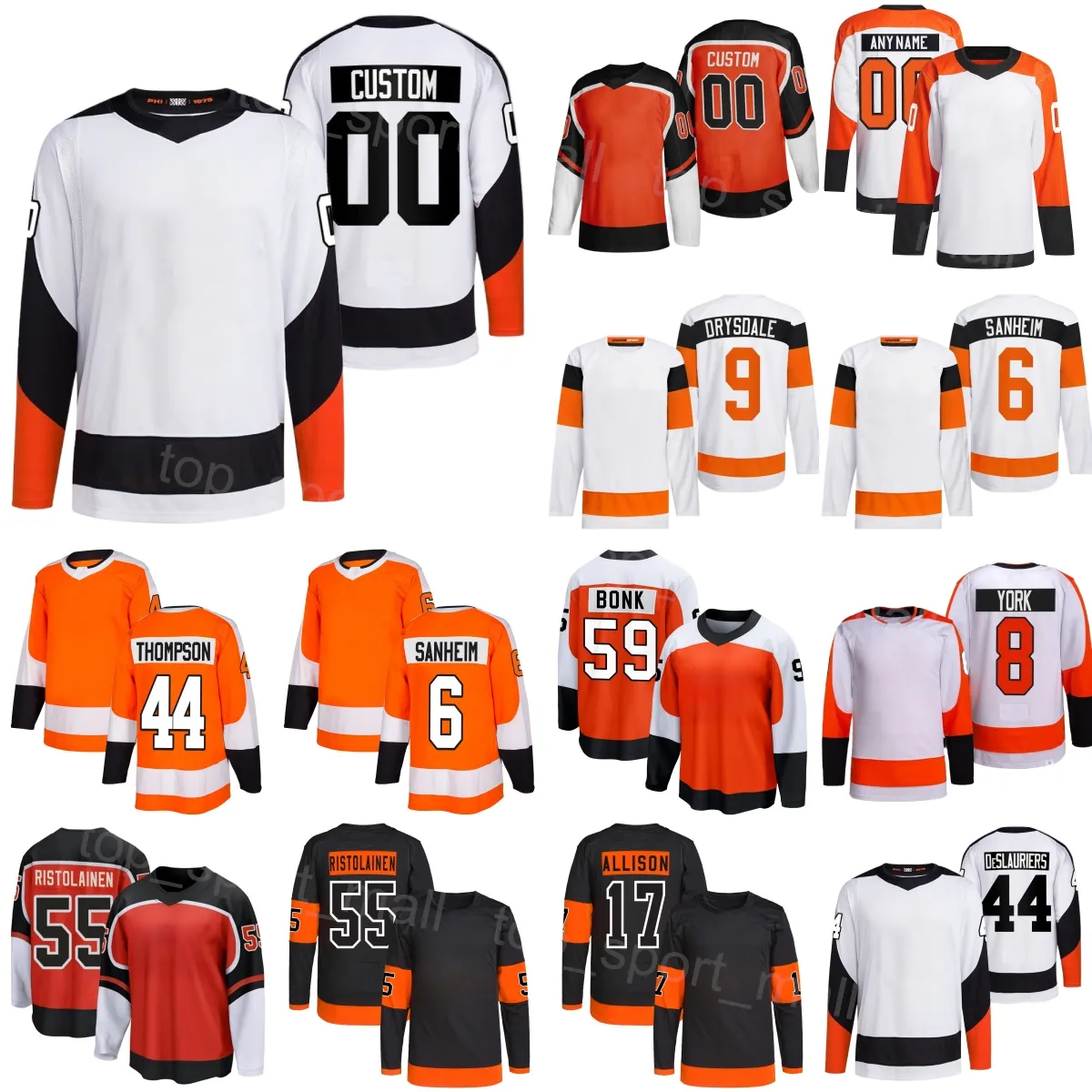 24-25 Seria stadionu 6 Travis Sanheim Jersey 55 Rasmus Ristolainen 8 Cam York 17 Wade Allison 24 Nick Seeler 44 Nicolas Deslauriers Oliver Bonk Man Młodzież młodzież