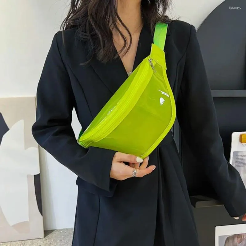 Taille Taschen Reißverschluss Transparente Tasche Mode Wasserdichte Schulter Pack Handtasche Chinesischen Stil PVC Brust Reise