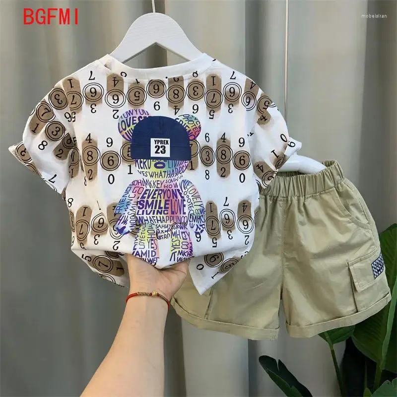 Ensembles de vêtements Mode Summer Baby Girls Boys Set Enfants T-shirt à manches courtes et shorts 2pcs pour enfants Survêtements Vêtements Tenues