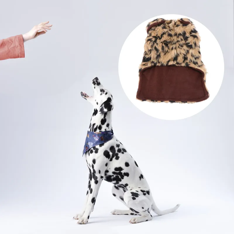 Abbigliamento per cani Pigiama per bambini Vestiti a filo Giacca leopardata Abbigliamento Xs Cappotto caldo