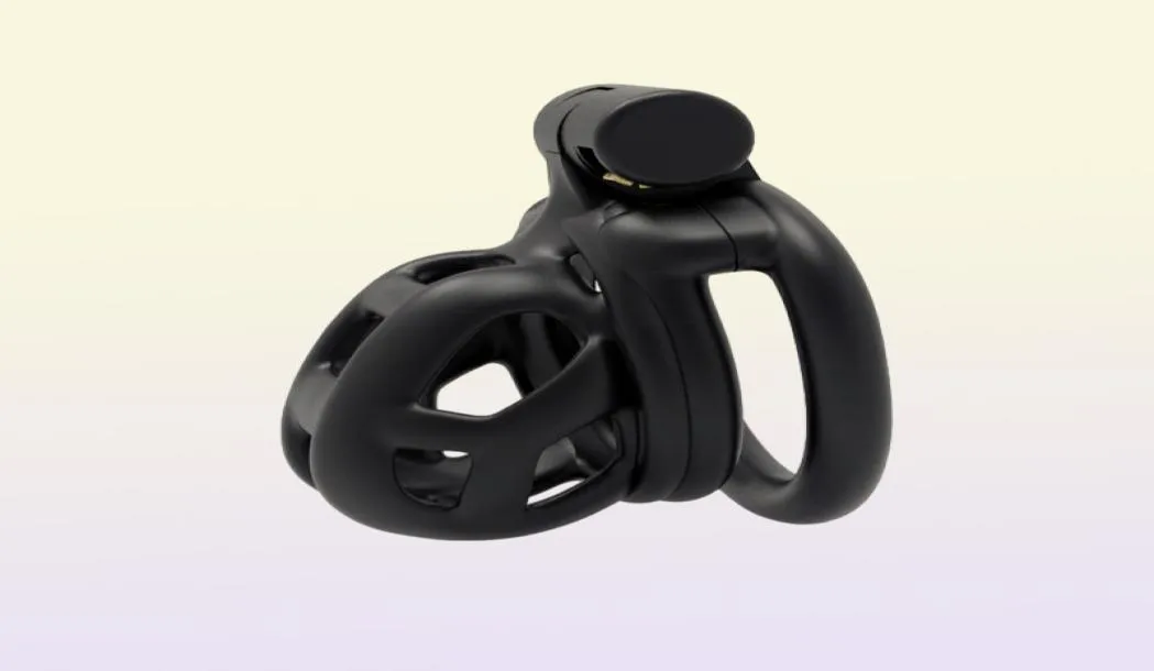 Male Resinous Cobra Devices Mamba Resin Cage 5 Sizes Black Locking Belt Kit with 4 Rings Sex Toy for Men CC4087774966