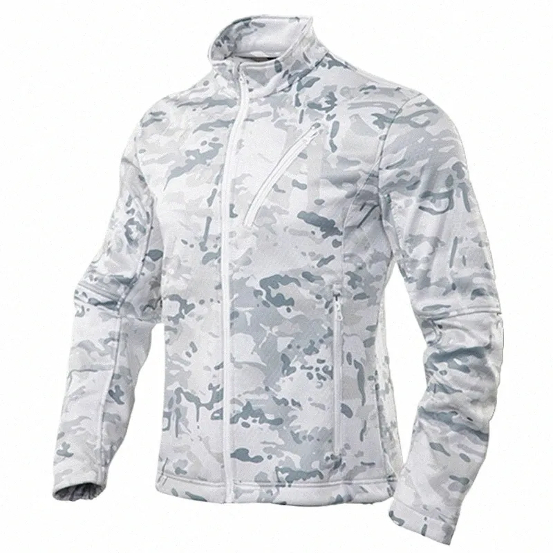 Inverno in pile giacche tattiche da uomo militare pelle di squalo soft shell cargo giacche a vento outdoor antivento impermeabile bomber cappotti J13V #