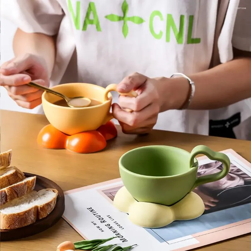 Tassen Untertassen Kreative Macaron Liebe Wolke Keramik Kaffeetasse Und Untertasse Hochwertige Milch Wasser Paar Set Frühstück