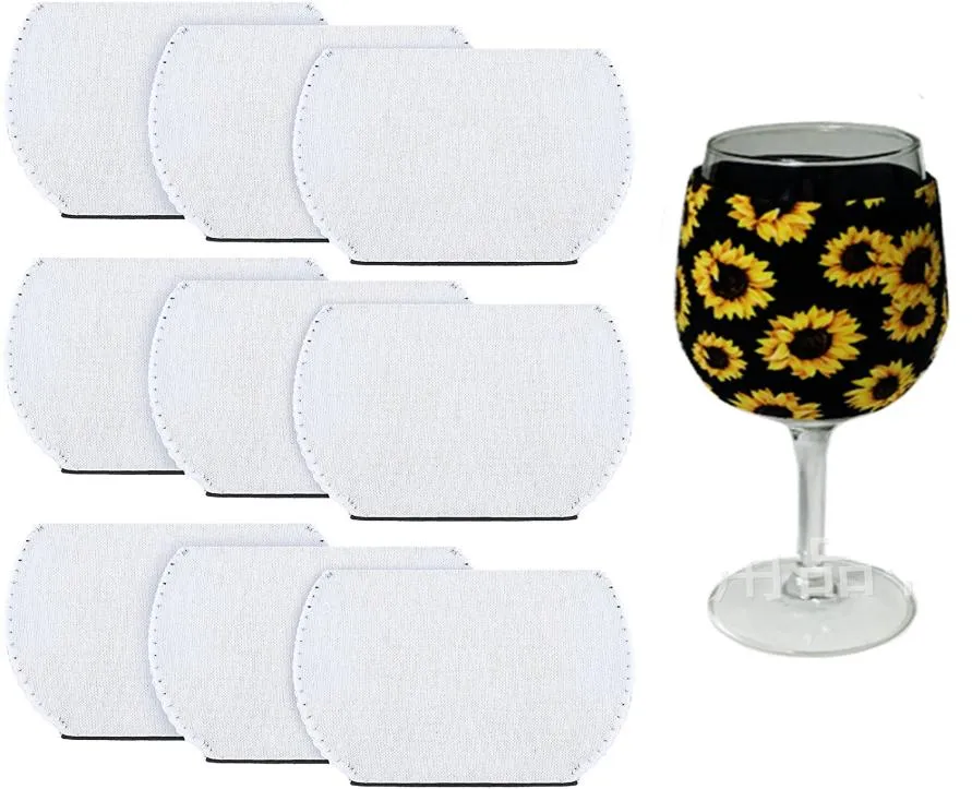 Sublimation Blank Wine Glass Sleeve Neoprene Drinkware Insulator Cover1352653