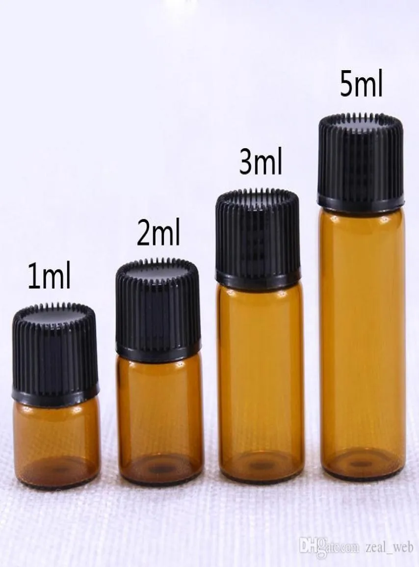 1ml2ml Amber Glass Oiltom Bottle Glass Butelki Butelki Butelki Mini uzupełniające szkło chemia chemicalscologne6063960