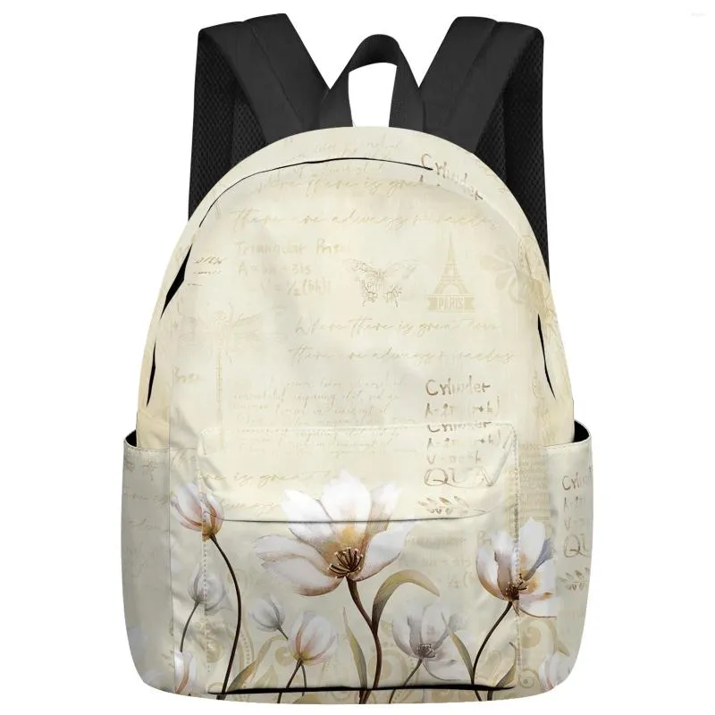 Backpack Rustic Vintage Tulips Flowers Women Man Backpacks Waterproof Travel School For Student Boys Girls Laptop Bags Mochilas