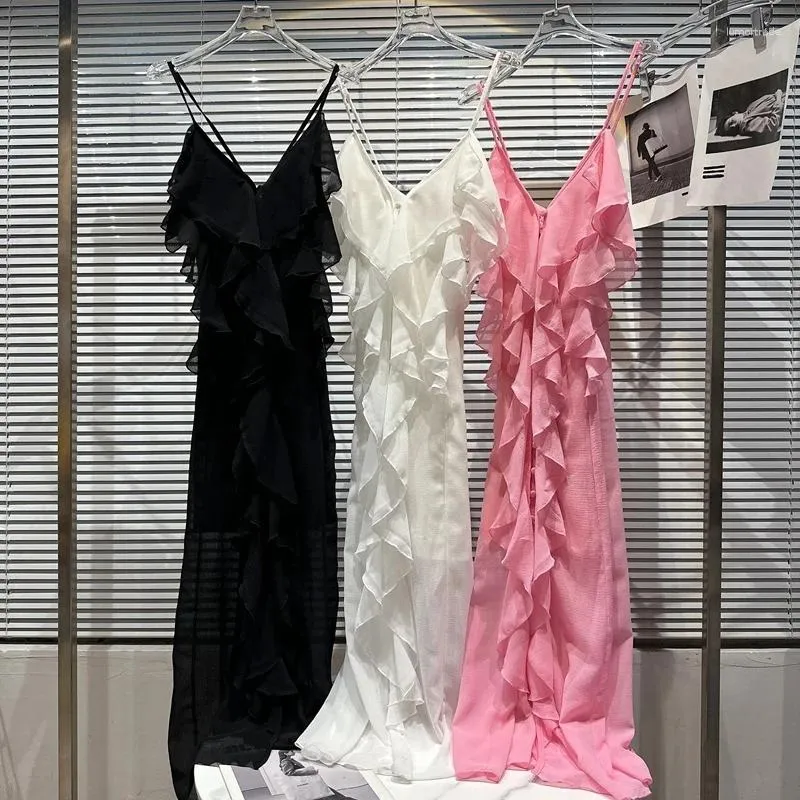 캐주얼 드레스 ABSGD 2024 여름 컬렉션 슬리빙 V