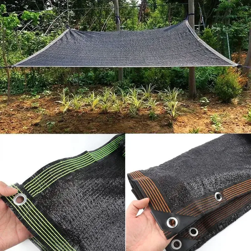 Netten 4Pin 50 ~ 65% HDPE AntiUV Zwart Zonnescherm Netto Kas Tuinhuisjes Scherm Mesh Bloempot Vetplanten cover Zonnescherm Netto