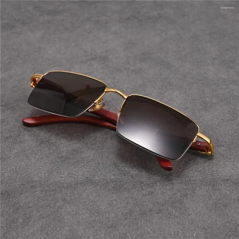 Sunglasses Evove Wooden Stone Men 150mm Oversized Sun Glasses Male Anti Scratch Cool Refreshing Natural Mineral Lens Crystal