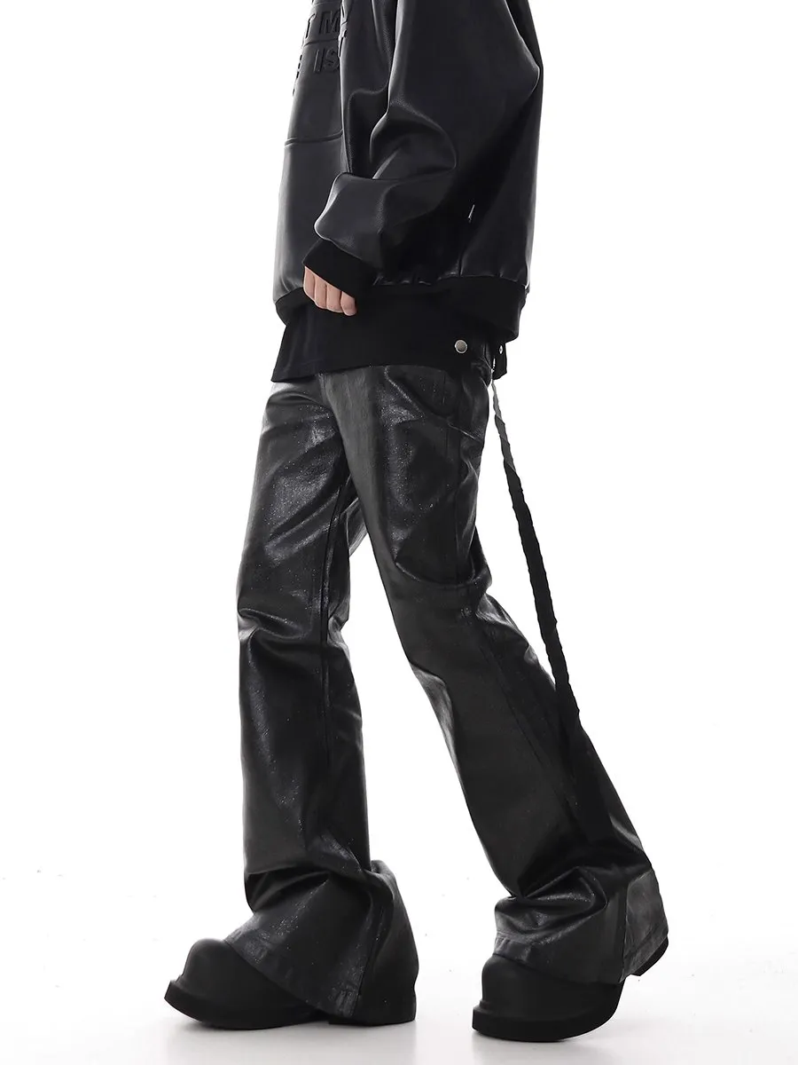 coating wax boot cut jeans archive y2k