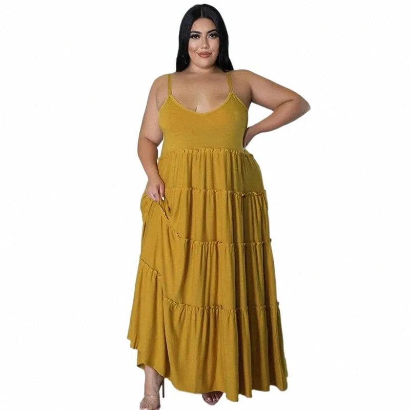 Plus size 5xl dres for woman abbigliamento estate slittamento all'ingrosso v collo sciolto tratto elegante maxi elegante dr 2022 dropship w2wq#