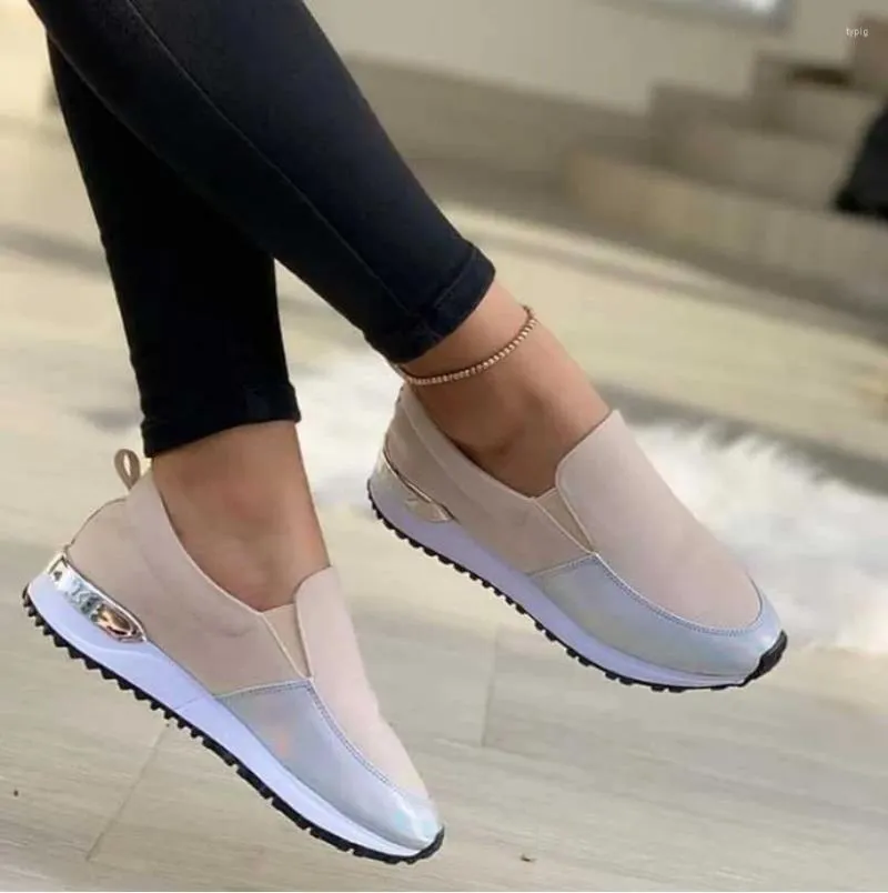 Scarpe Fitness Donna Sneaker Slip On Piatta Casual Piattaforma Sport Donna Outdoor Runing Ladies Vulcanizzata Zapatillas Mujer