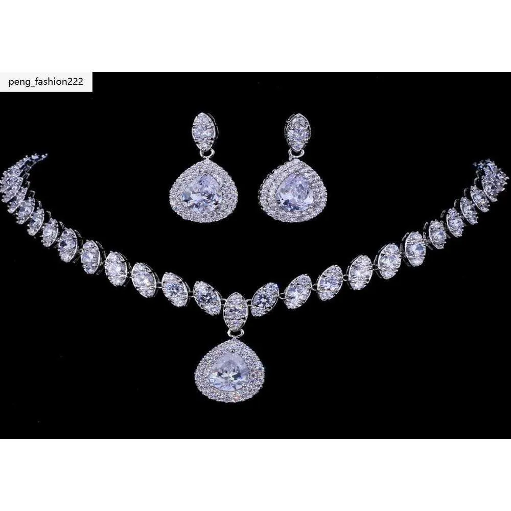 Jewelry Sets Emmaya Simated Bridal Sier Color Necklace 4 Colors Parure Bijoux Femme Y2008100415 Drop Delivery Otuta