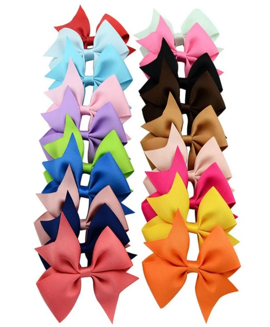 4 Inch Hairs bow baby Girl Children bows boutique Grosgrain ribbon clip hairbow Pinwheel Hairpins Hair Accessories decoration A019404243