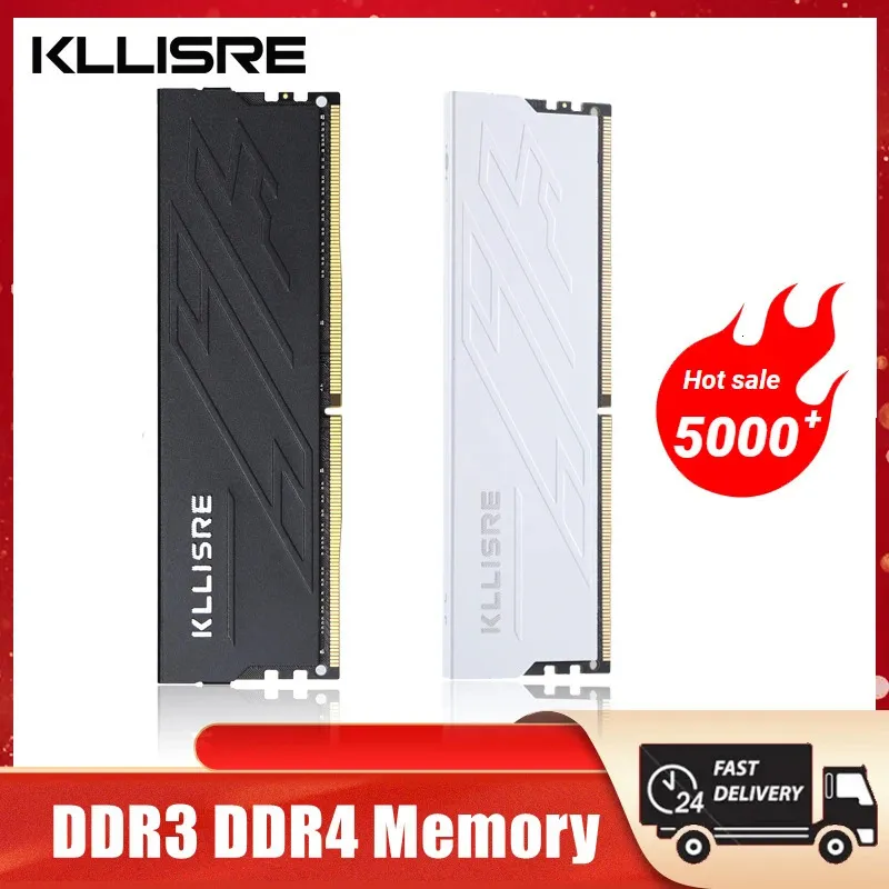 Kllisre DDR3 DDR4 4GB 8GB 16GB de memória Ram 1600 1866 2400 2666 3200 MHz Desktop Dimm NonECC 240314