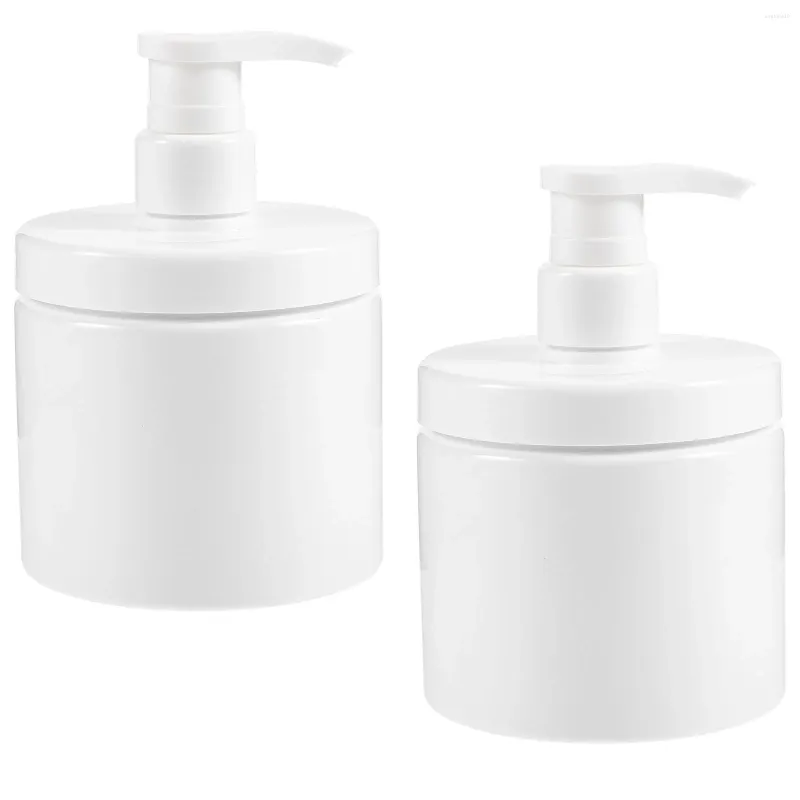 Liquid Soap Dispenser 2 Pcs Wide Mouth Shower Gel Bottle Hand Lotion Sub-Bottle 500ml White 2pc For Bathroom Dish Dispensers Body