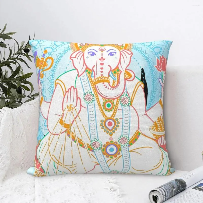 Travesseiro chaturthi lance caso hindu índia deus deuses ganesh casa sofá cadeira impressão decorativa abraço fronha