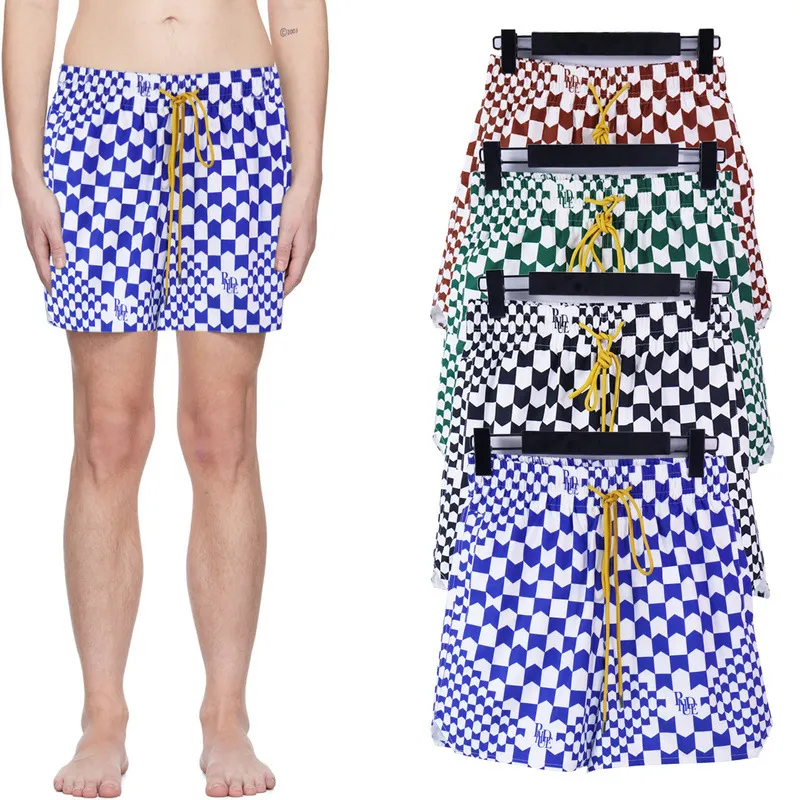 Shorts pour Hommes Rhude Shorts Shorts de Bain décontractés Mode Populaire Lettre brodée Imprimer Hommes et Femmes Shorts Hommes Courts de Natation Hip Hop Pantalons de Plage Shorts