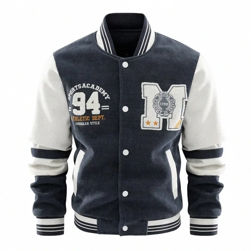 2023 novo casaco de veludo cott-acolchoado roupas de malha veludo fi uniforme de beisebol estilo de alta qualidade jaqueta de beisebol s2xT #