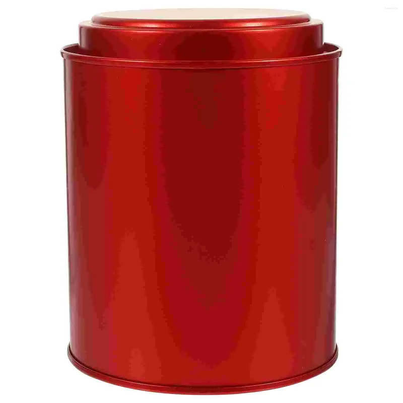 収納ボトルティンプレートティージャーエアタイトキッチンと蓋付きの赤いメタルコーヒーキャンディークッキードライシュガー用