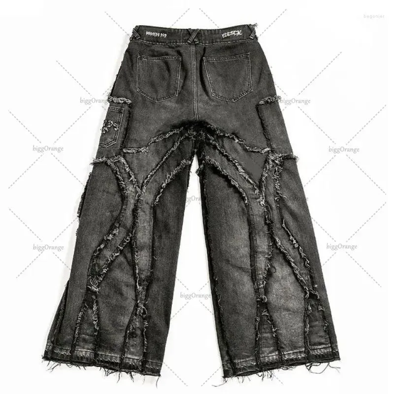 ZH8FCHAN Womens High Waisted Wide Leg Jeans Distressed Denim